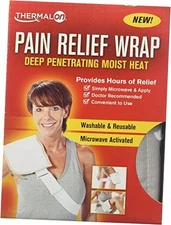  Microwave Activated Moist Heat Pain Relief Wrap, Multi 1 Count (Pack of 1)