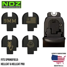 NDZ Springfield Hellcat, Pro, Comp OSP Slide Cover Plate Aluminum Engraved FDE