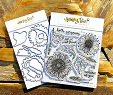 Honey Bee Stamps Sweet Sunflowers Stamps  Dies Set Gently Used
