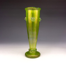 Kralik Loetz Bohemian Glass - Art Nouveau Iridescent Vase - With Some Chipping