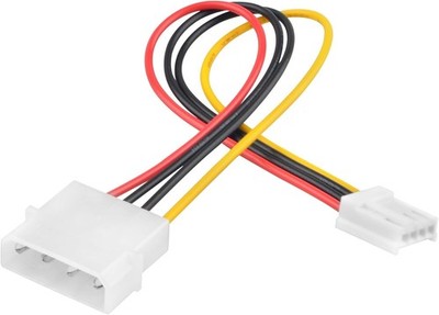 4-pin Molex Male (LP4) to 4-pin Floppy FDD Female (SP4) Power Adapter Cable
