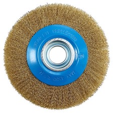 Wire Brush Wheel for Bench Grinders 8" 200mm + Adoptor Rings Grinding Deburring