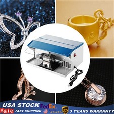 Benchtop Polishing Buffing Machine Jewelry Polisher Dust Collector W/ Light 500W