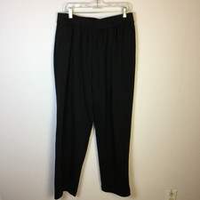 Uniqlo U Pants Mens Size L Black Knit Drawstring Slacks Elastic Waist Pockets