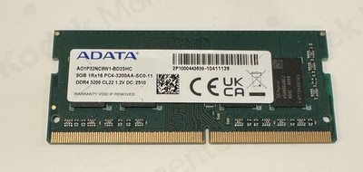 ADATA 8GB 1Rx16 PC4-3200AA-SC0-11 DDR4 3200 A01P32NC8W1-BD2SHC Laptop Memory