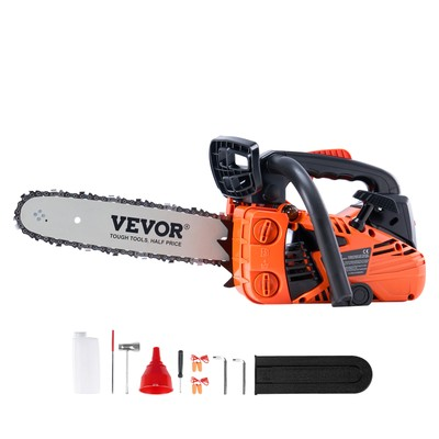 #ad VEVOR 25.4CC 12quot; Gasoline Chainsaw Powered Wood Cutting Engine Gas Chain Saw $104.99