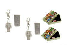 Paquete de 2 Llaveros Clip Dinero Punisher Juego Marvel Calavera Llavero Caja de Regalo