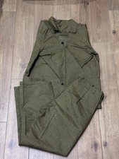 Vintage USSR Workwear Set NOS Jacket & Pants Heavy Duty Brown 1980s