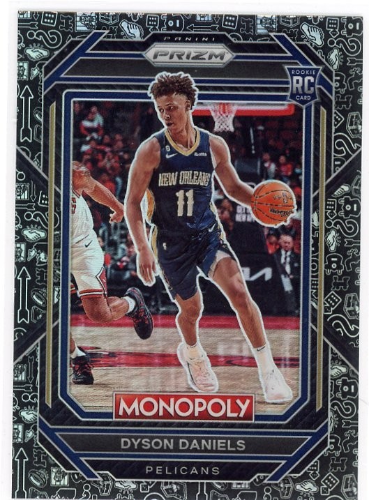 2022-23 Panini Prizm Monopoly Dyson Daniels Pelicans Silver Prizm RC #57