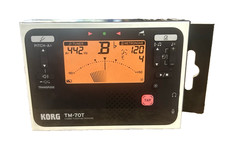 Korg TM-70T Compact Tuner  Metronome with LCD and Transpose Function, Black