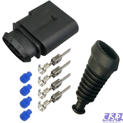 Stecker passt zu VW 1J0973824 Reparatursatz 4-pol. Tülle 0,5²-1,0² 1J0 973 824