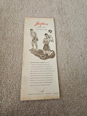 TBOOKL10 ZEITSCHRIFTENWERBUNG 11X4'' JANTZEN - FÜR SPASS IN DER SONNE 