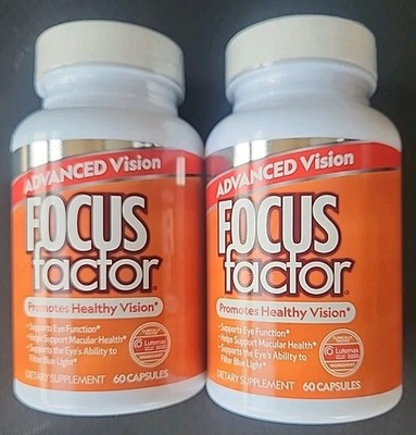 2 Pack Focus Factor Macular Health - 120 Capsules; Exp Date 1/27