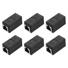RJ45 Coupler Inline Connector Cat6 Cat5e Cat5 Ethernet Cable Extender 6Pcs