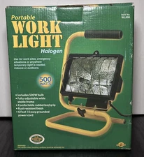 H.B. Smith Tools Portable Work Light 500 Watts Halogen WL500 New In Box