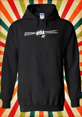 Retro Drum Sticks Art Percussion Herren Damen Unisex Top Hoodie Sweatshirt 3237