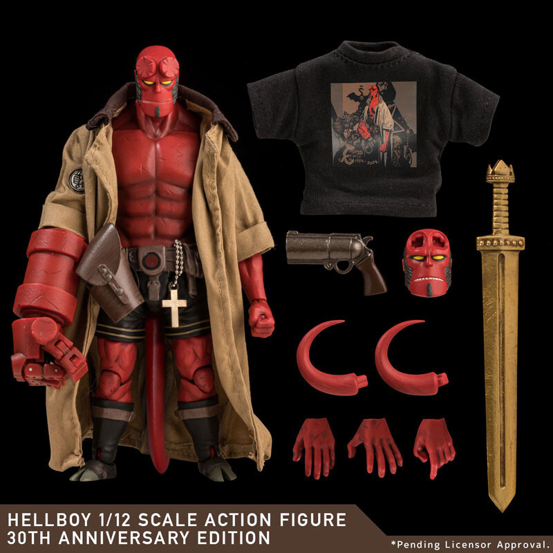 1000toys hellboy ヘルボーイ 1/12スケールフィギュア ヘルボーイ 1/12 SCALE ACTION FIGURE 30TH ANNIVERSARY EDITION