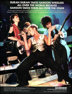 Duran Duran Simon LeBon Samson Wireless Microphone advertisement mic ad print