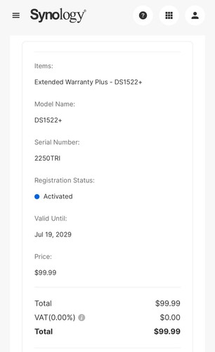 Synology DiskStation DS1522 + NAS 5 baies + exos 26 To * 5 ( 130 To ) + carte réseau 10 G - Photo 5/5