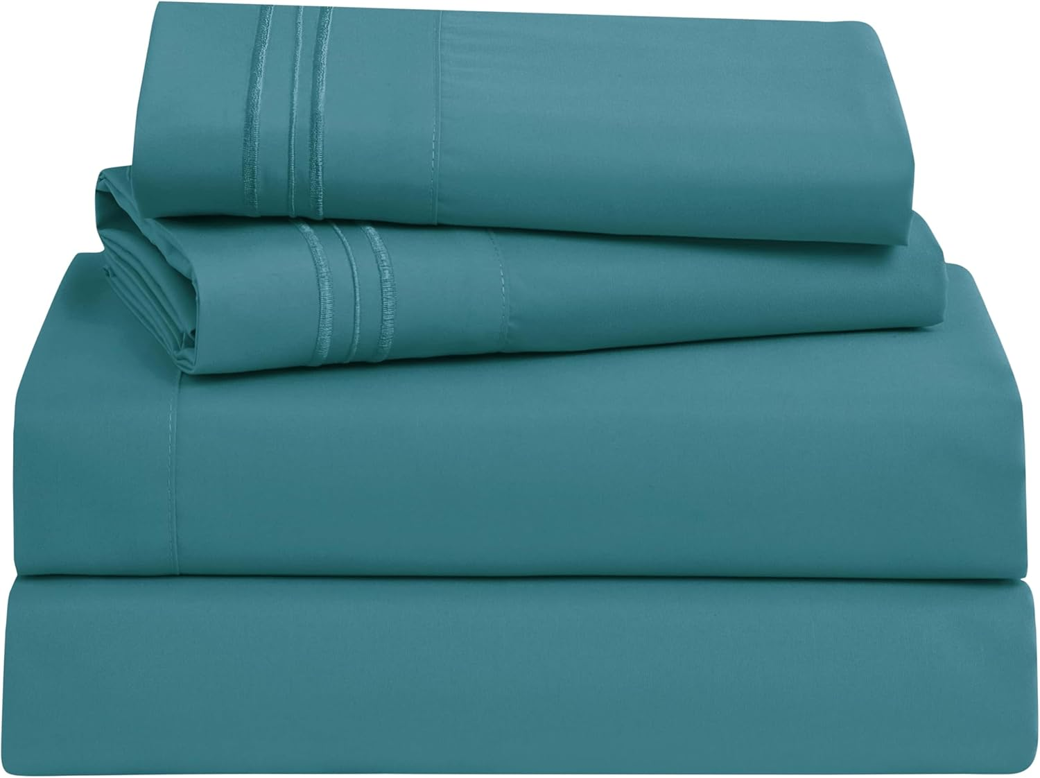 Bed Sheets, Premier 1800 Series 4 Piece Bed Sheet Set, Deep Pocket, Wrinkle, Fad-image