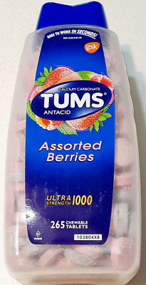 TUMS Ultra Strength 1000 mg,. Assorted Berries 265 Chewable Tablets