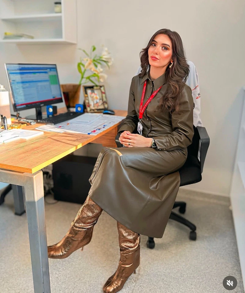 ZARA MUJER IMITACIÓN CUERO CAMISA VESTIDO CON CINTURÓN CAQUI XS, L NUEVO CON ETIQUETAS | 8741/283 Foto 4 de 4