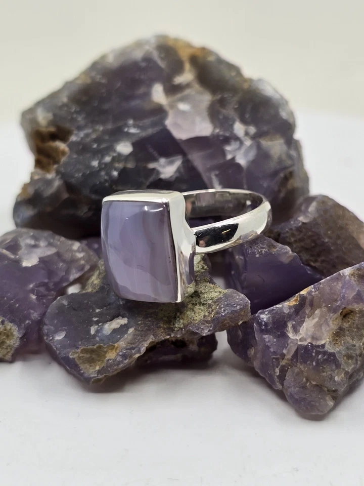 anillos para mujer ágata y plata de ley Foto 3 de 4