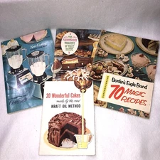 50s 60s Cookbooks Brand Name Borden Fleischmann Kraft Osterizer Vintage Lot of 4
