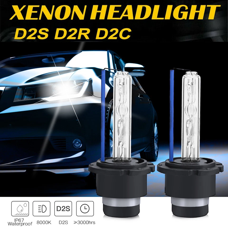 Set of 2 5500K D2S D2R D2C HID Xenon Bulbs Headlight Lamp White HID Replacement - Image 3 of 4