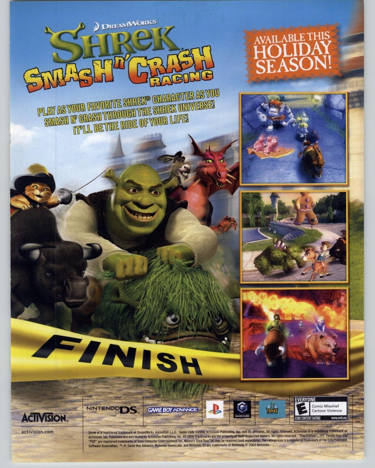 Shrek Smash n' Crash Racing - (GBA) Game Boy Advance - Game Case