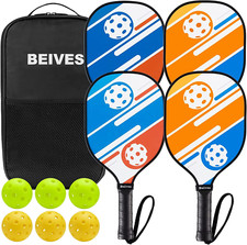 Pickleball Paddles Pickleball Set 4 Paddles with 6 Balls and 1 Carry Bag.......
