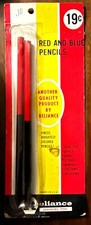 VINTAGE USA MADE RELIANCE LEWISBURG TENN 2 PACK RED & BLUE PENCILS NO 22372