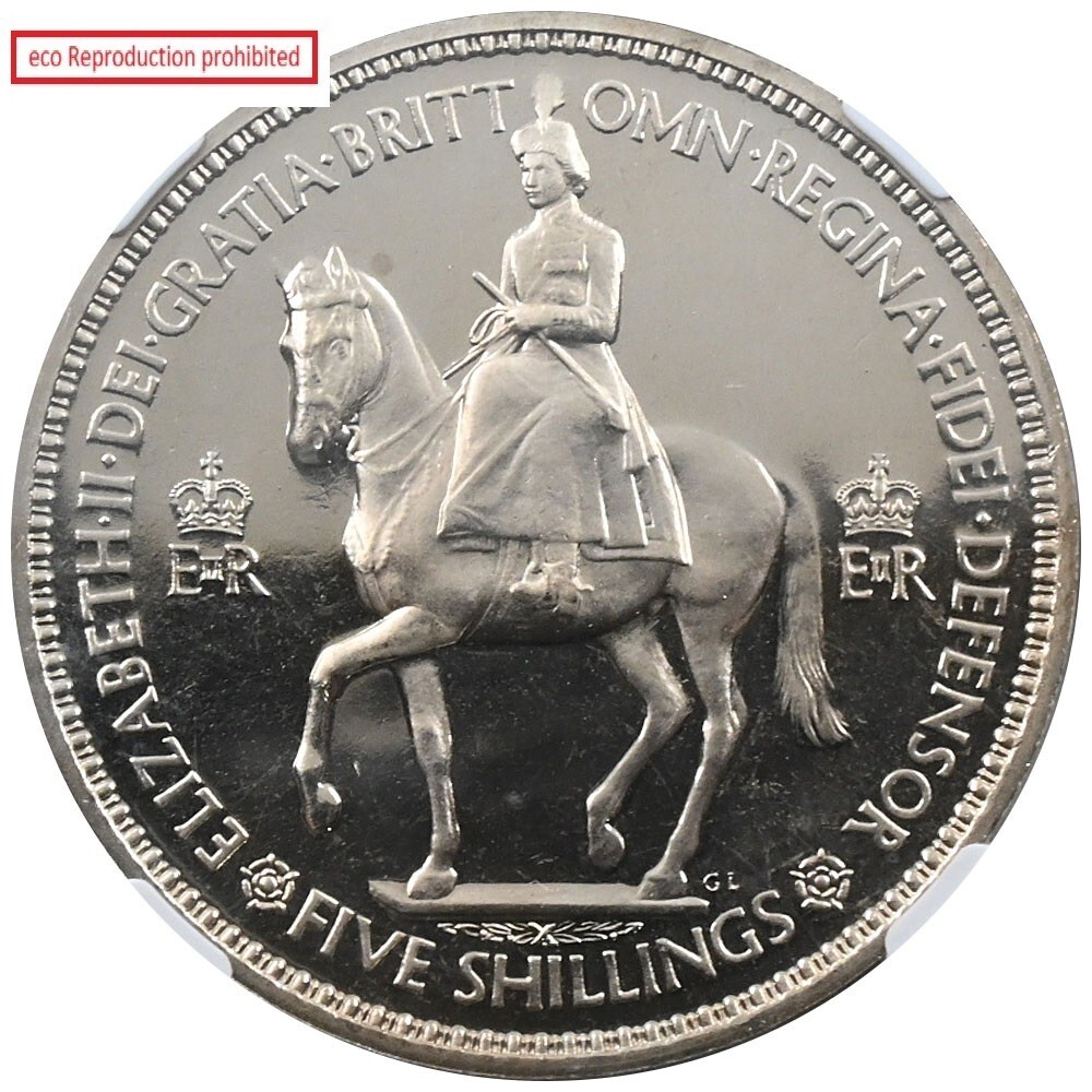 エリザベス（121） 1953 Elizabeth II Crown Cupronickel Coin NGC PF66CAMEO