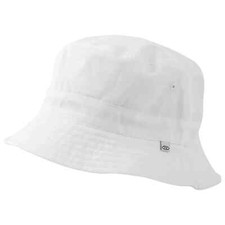 MENS WHITE BUCKET SUN HAT all sizes 100% cotton pre washed bush cap hiking beach