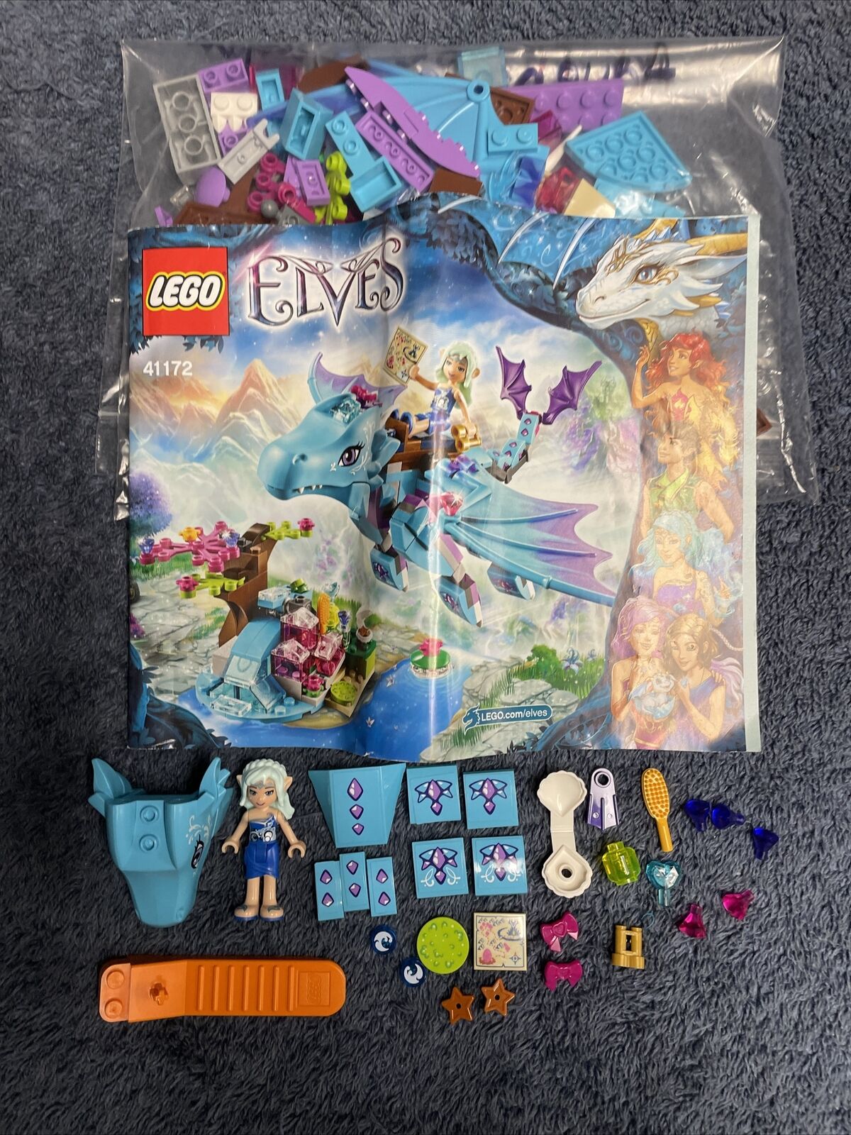 LEGO Elves 41172 The Water Dragon Adventure 100% Complete W/Instructions 