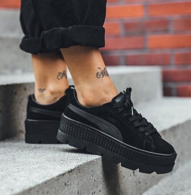 The Rihanna x Fenty Puma Cleated Creeper Black Suede The Rihanna x Fenty Puma Cleated Creeper Black Suede