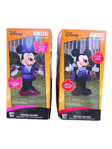 Gemmy Airblown Minnie & Mickey Mouse Vampire Costume Disney 3.5ft Halloween - Picture 6 of 6