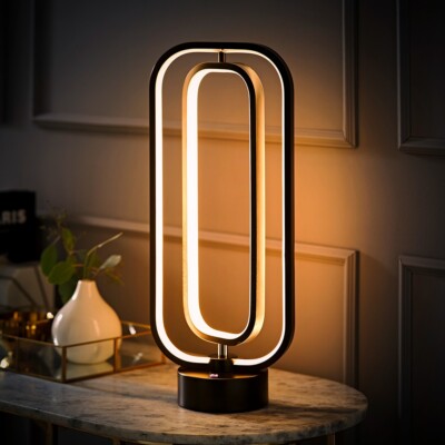 Integrierte LED Tisch Lampe Leuchte Schlafzimmer Wohnzimmer verstellbar Nachttisch Lesen