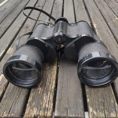 Prinz Binoclars 10x50 Coated Optics Field Racing 5.3 Strapped Black No Covers Re