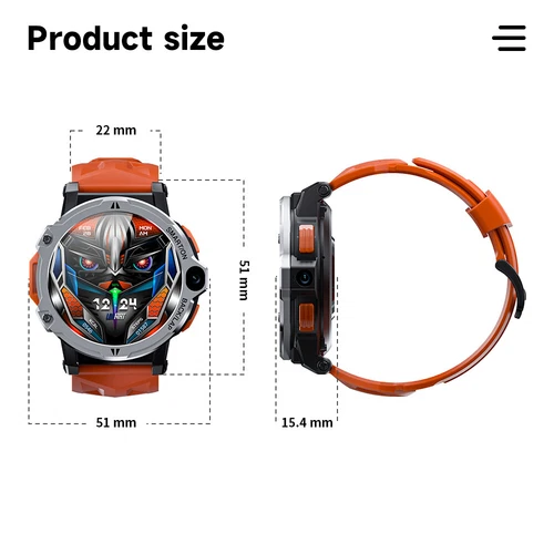 4G Smart Watch Dual Camera WiFi Phone Smartwatch Fitness Tracker 4GB+64GB - Picture 12 of 12
