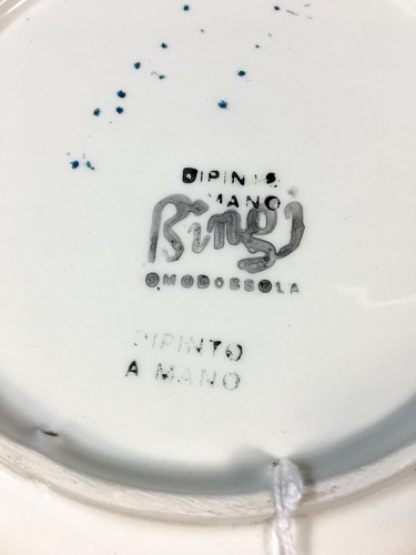 PIATTO CERAMICA COSTUMI OSSOLANI VALLE VIGEZZO DA PARETE DECORATIVO DOMODOSSOLA - Foto 3 di 3