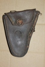 ORIGINAL OLD LEATHER BICYCLE TRIANGLE BAG LM CASTLE TOWER LOGO PRE-WAR GERMANY