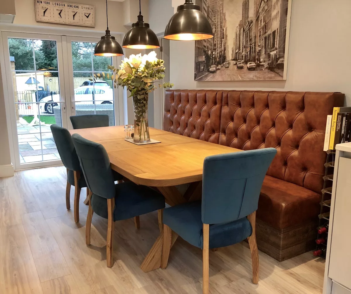 Booth kitchen table and cheap chairs