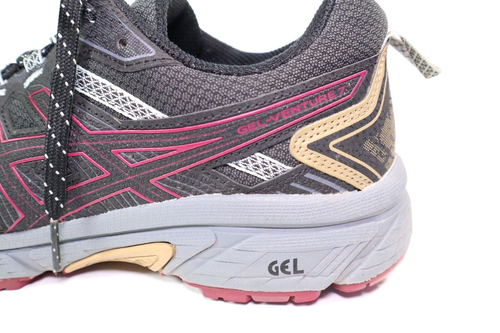 Buty do biegania Asics Gel-Venture 7 Comfort Trail damskie rozmiar 9.5 czarne szare różowe - Zdjęcie 8 z 14