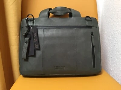 Leonhard Heyden Den Haag Aktenmappe RV 1 Fach Olive Neu mit Etikett