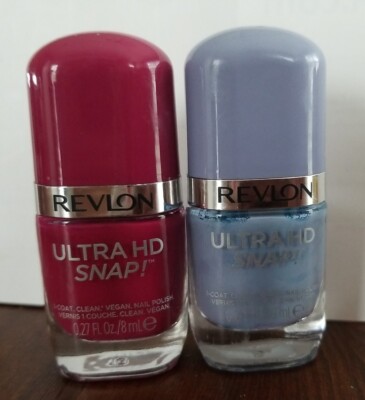 Revlon Ultra HD Snap! Nail Polish, Berry Bliss 029 016 Get Real, Lot of 2