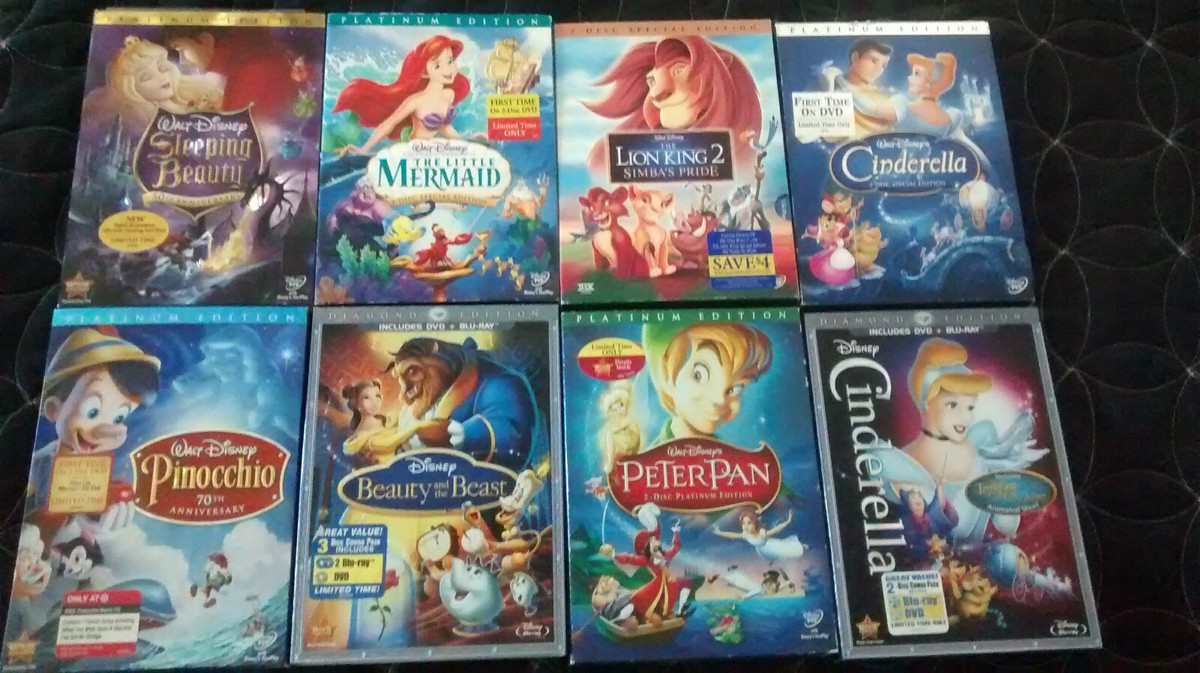 Platinum & Black Diamond Collection of: Disney DVD's (Lot of 8