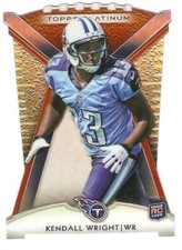 2012 TOPPS PLATINUM ROOKIE DIE-CUT KENDALL WRIGHT TENNESSEE TITANS - FREE SHIP