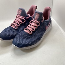 Nike Kids Renew Rival AH3474-400 Grey Pink Athletic Running Shoes Size 6.5 Y