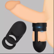 Male Scrotum Testicle Squeeze-Rings-Cage-Penis-StretcherCBT-Enhancer Delay-Ball